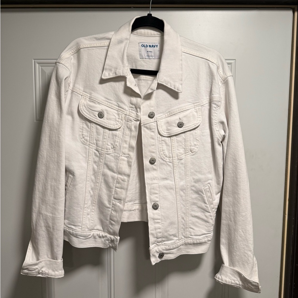 Old Navy Women's Classic White Jean Jacket